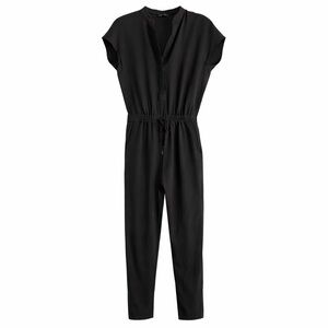 Babaton by Aritzia Black Jumpsuit XXS | Drawstring Waist | Tapered Leg